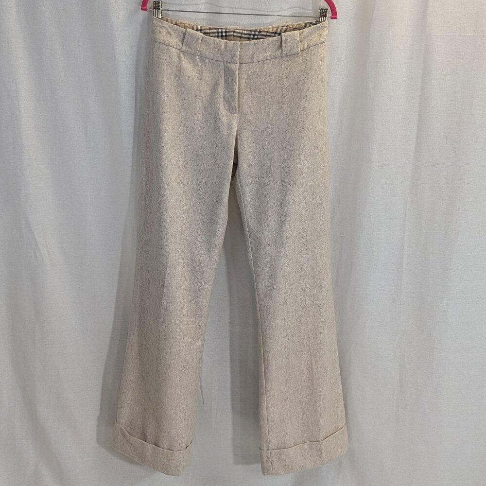 Debbie Shuchat Size 4 Wool Blend Pants in Heathered Tan *See note